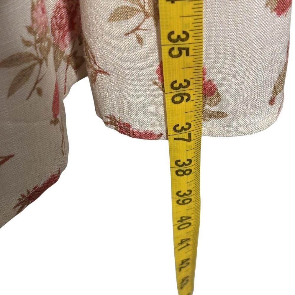 Floral Boho Maxi Skirt By Rose+Olive Resort M Beige & Pink Tiered Elastic Waist - Picture 8 of 11